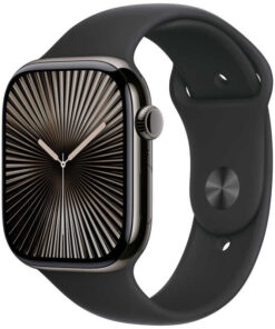 アップル アップル Apple Watch Series 10(GPS ＋ Cellularモデル)- 46mmスレートチタニウムケースとブラックスポーツバンド - S/M MWYD3JA MWYD3JA